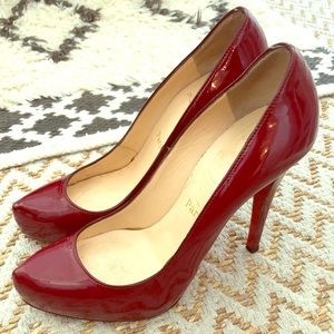 Christian Louboutin Oxblood Patent Rolandos